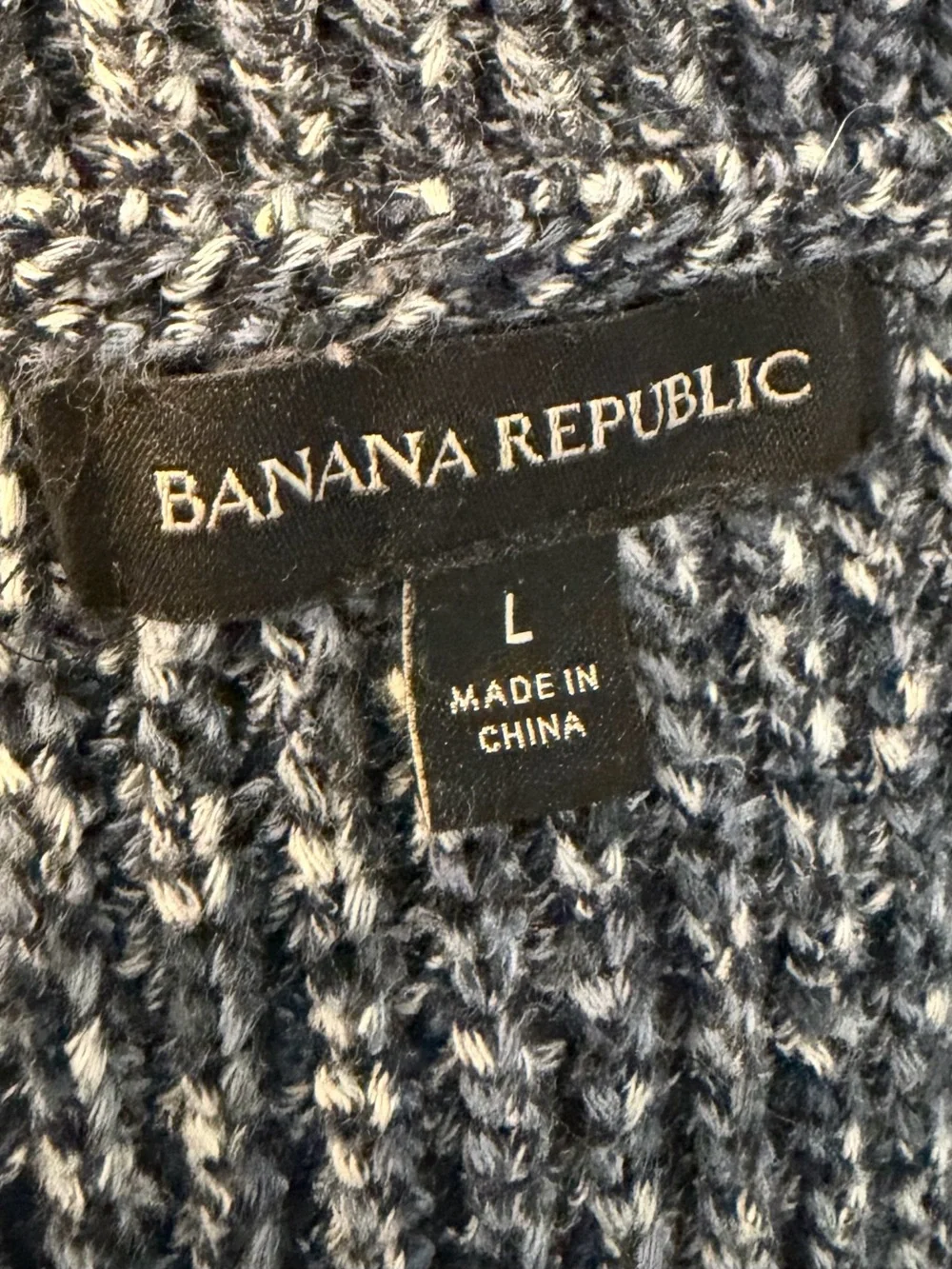 Banana Republic Men’s Cotton Shawl Collar Cardigan - Navy Heather